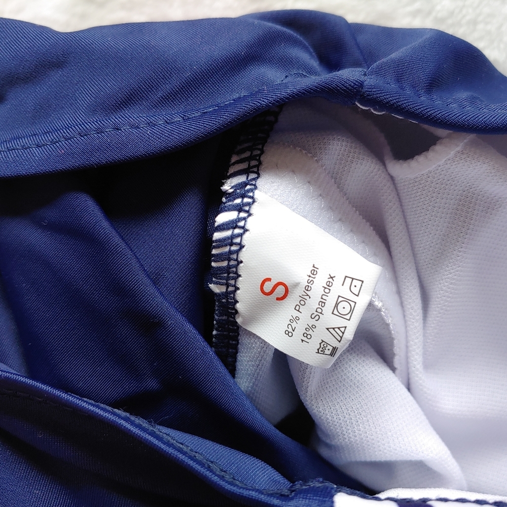 Navy Blue One Piece Swim suit Size Small - Picture 3 of 4